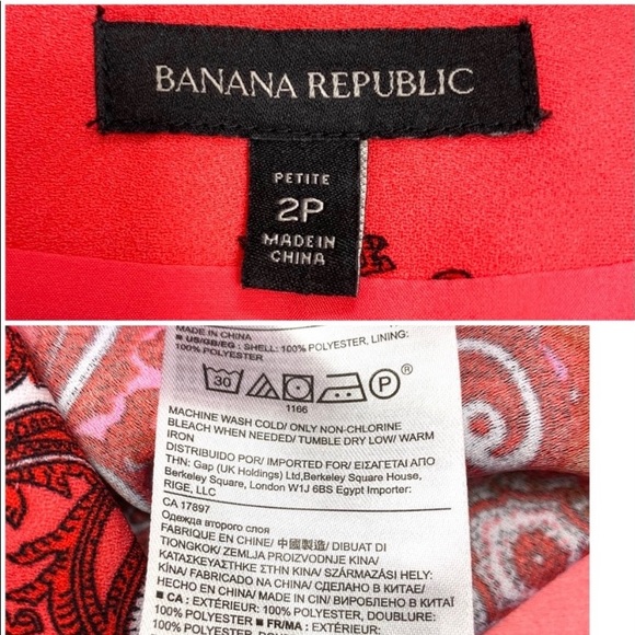 NWOT Banana Republic Paisley Print Romper Red - Picture 6 of 7
